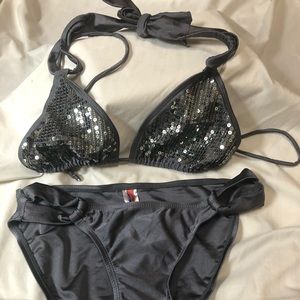 Sequin grey bikini